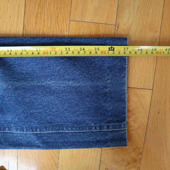 Vintage L.L. Bean High Waisted Wide Leg Blue Jeans - Picture 11 of 16